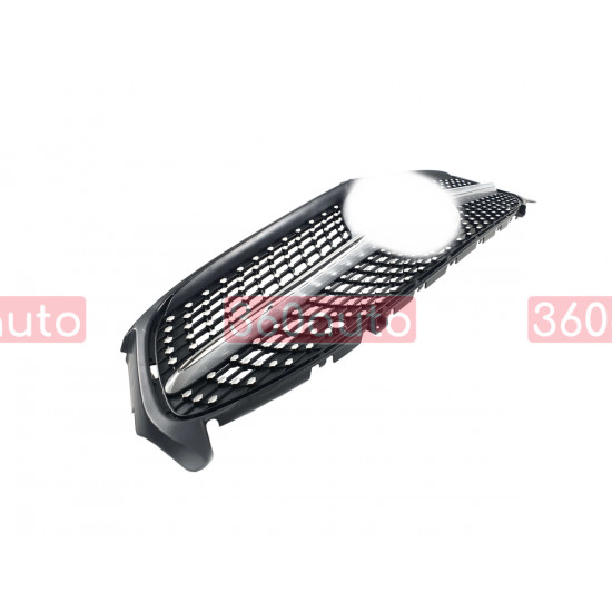 Решетка радиатора Silver (с местом под камеру) Diamond на Mercedes CLA-Class C118 2019-2022