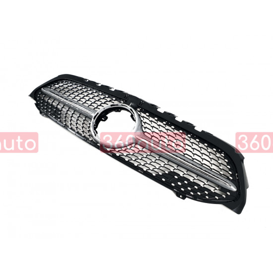 Решетка радиатора Silver (с местом под камеру) Diamond на Mercedes A-Class W177 2018-2022