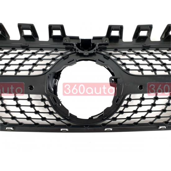 Решетка радиатора Silver (с местом под камеру) Diamond на Mercedes A-Class W177 2018-2022