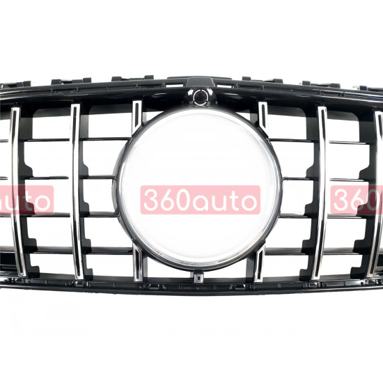 Решетка радиатора Chrome Black (с местом под камеру) GT на Mercedes CLA-Class C118 2019-2022