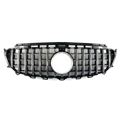 Решетка радиатора Chrome Black (с местом под камеру) GT на Mercedes E-Class W213 2016-2020
