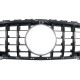Решетка радиатора Full Black (с местом под камеру) GT на Mercedes CLA-Class C118 2019-2022