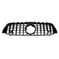 Решетка радиатора Full Black (с местом под камеру) GT на Mercedes A-Class W177 2018-2022