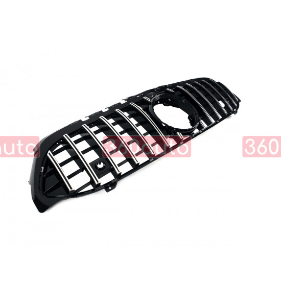 Решетка радиатора Chrome Black ( с прочностью под камеру ) GT на Mercedes A-Class W177 2018-2022