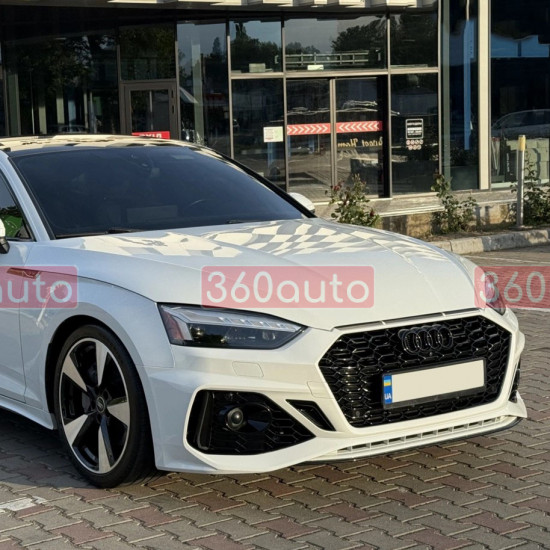 Решетка радиатора Full Black (с тыла RS5) на Audi A5 2020-2023
