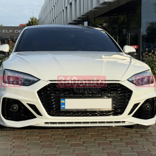 Решетка радиатора Full Black (с тыла RS5) на Audi A5 2020-2023