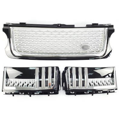 Решетка радиатора + попрошайка на Land Rover Range Rover Vogue 2010-2013