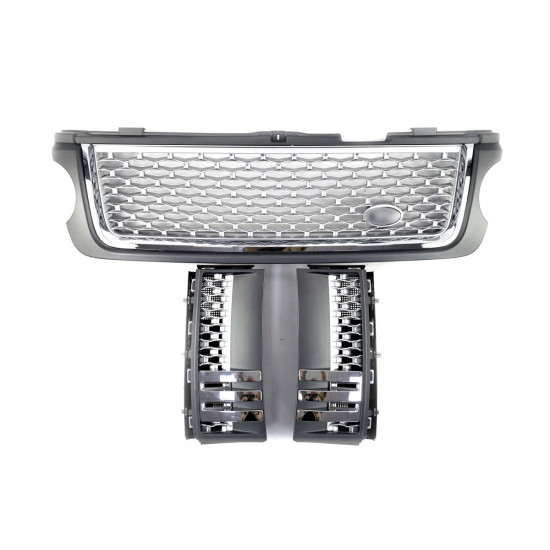Решетка радиатора + попрошайка на Land Rover Range Rover Vogue 2010-2013
