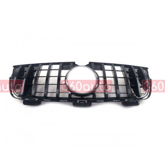 Решетка радиатора Full Black 2 Line GT на Mercedes GL-Class X164 2009-2012