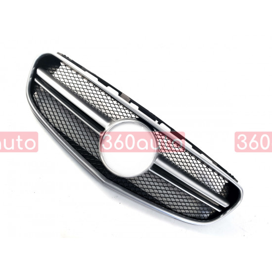 Решетка радиатора Silver Matte AMG + рамка на Mercedes E-Class W212 2013-2016