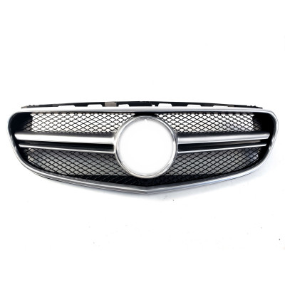 Решетка радиатора Silver Matte AMG + рамка на Mercedes E-Class W212 2013-2016