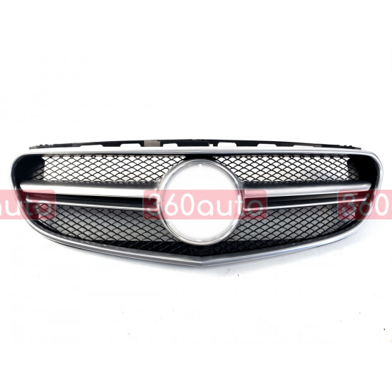 Решетка радиатора Silver Matte AMG + рамка на Mercedes E-Class W212 2013-2016