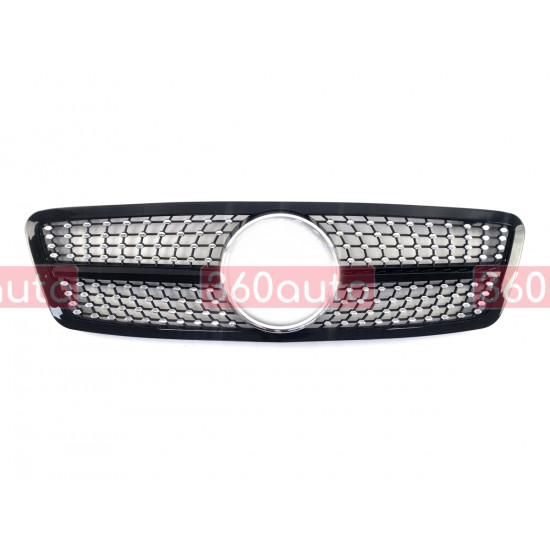 Решетка радиатора Black Diamond на Mercedes C-Class W203 2000-2007