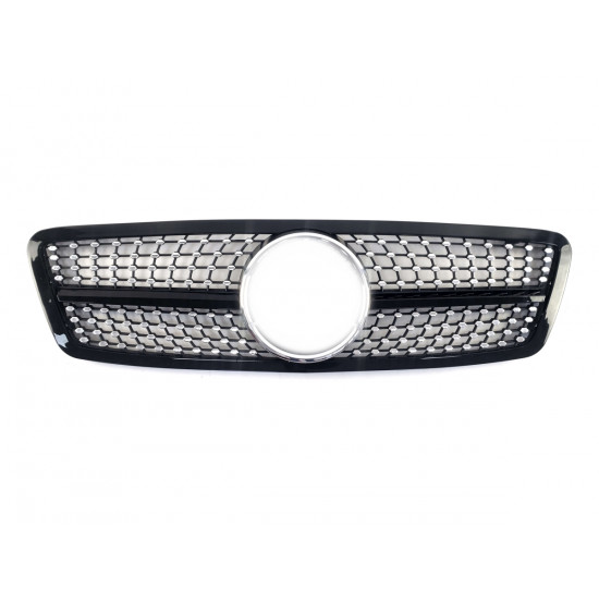 Решетка радиатора Black Diamond на Mercedes C-Class W203 2000-2007
