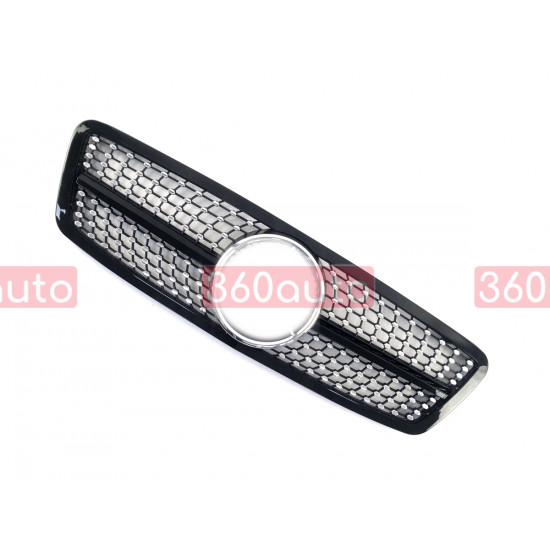 Решетка радиатора Black Diamond на Mercedes C-Class W203 2000-2007