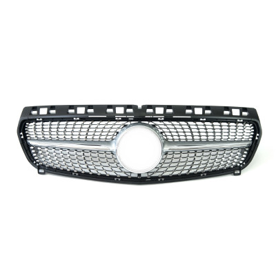 Решетка радиатора Silver Diamond на Mercedes A-Class W176 2012-2015