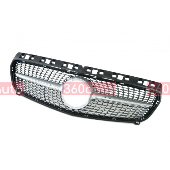 Решетка радиатора Silver Diamond на Mercedes A-Class W176 2012-2015