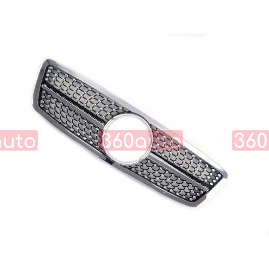 Решетка радиатора Silver Diamond на Mercedes C-Class W203 2000-2007