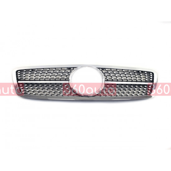 Решетка радиатора Silver Diamond на Mercedes C-Class W203 2000-2007
