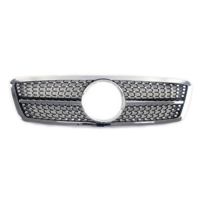 Решетка радиатора Silver Diamond на Mercedes C-Class W203 2000-2007