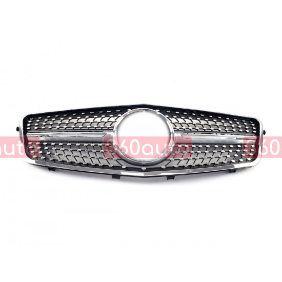 Решетка радиатора Silver Diamond на Mercedes E-Class W212 2009-2013