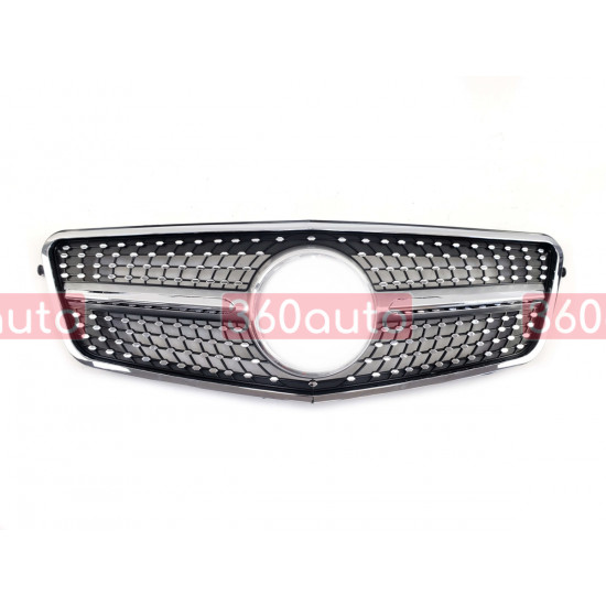 Решетка радиатора Silver Diamond на Mercedes E-Class W212 2009-2013