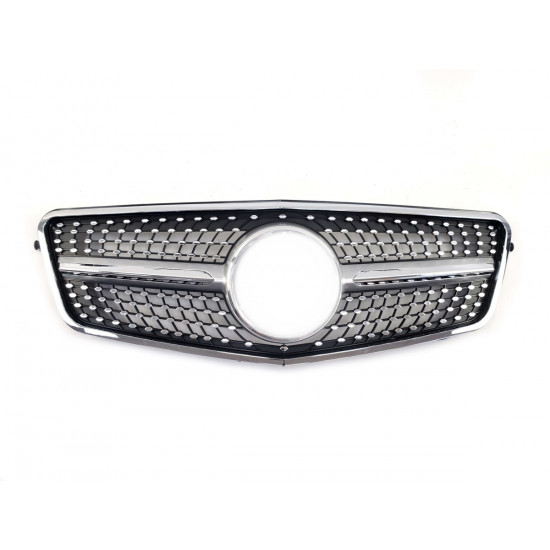 Решетка радиатора Silver Diamond на Mercedes E-Class W212 2009-2013