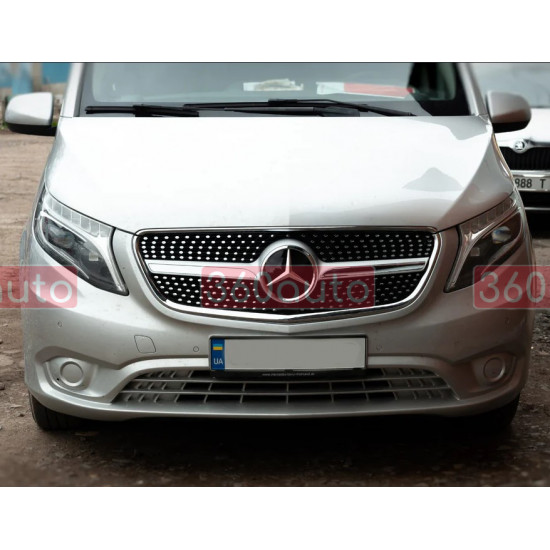Решетка радиатора на Mercedes Vito W447 2014-2019 Diamond Silver