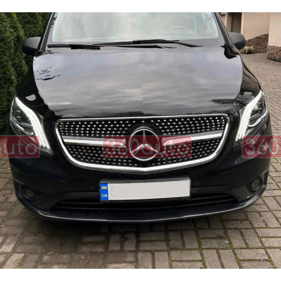 Решетка радиатора на Mercedes Vito W447 2014-2019 Diamond Silver