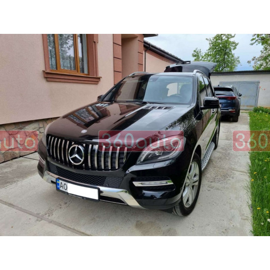 Решетка радиатора Chrome Black GT на Mercedes ML-Class W166 2011-2015