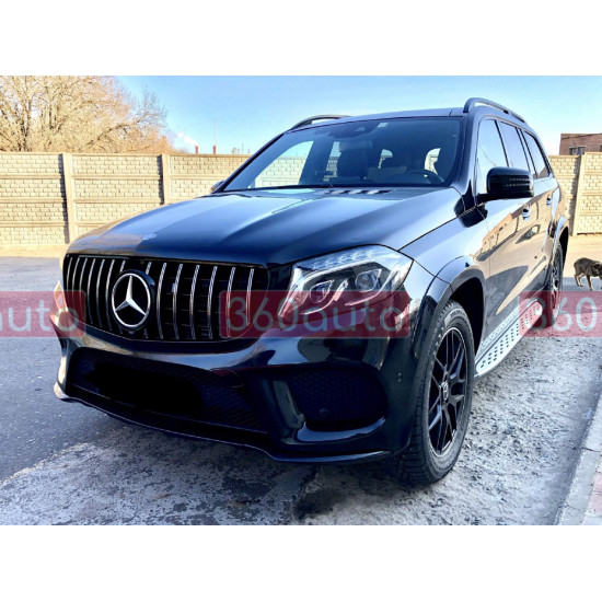 Решетка радиатора Chrome Black GT на Mercedes GLS-Class X166 2015-2019