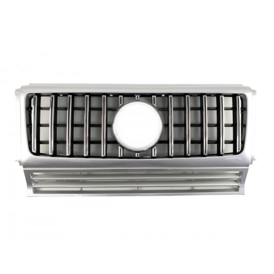 Решетка радиатора Chrome Silver GT на Mercedes G-Class W463 1990-2018