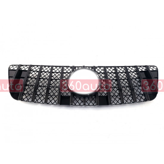 Решетка радиатора Full Black GT на Mercedes ML-class W164 2008-2011