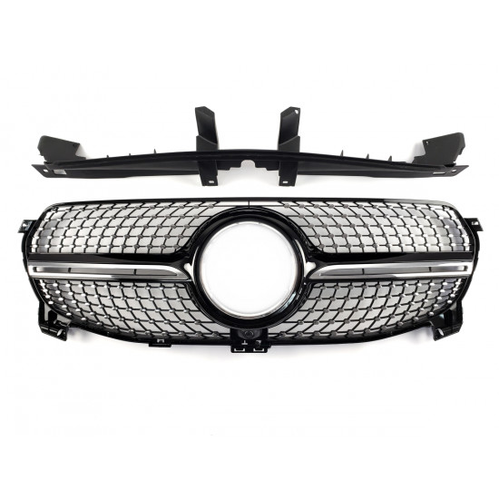 Решетка радиатора Black Normal Diamond на Mercedes GLE-Class W167 2018-2023