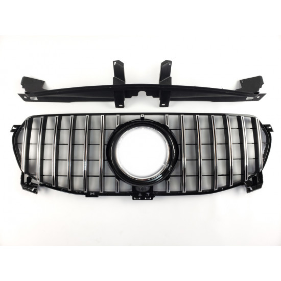 Решетка радиатора Chrome Black Normal GT на Mercedes GLE-Class W167 2018-2023