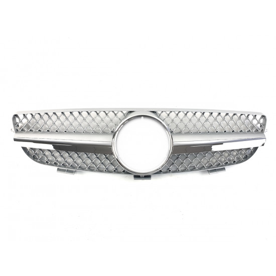 Решетка радиатора Silver SL на Mercedes CLK-Class W209 2003-2009