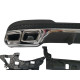 Диффузор (заднего бампера) Chrome Black / Chrome Pipe (стиль AMG E63) на Mercedes E-Class W212 2013-2016