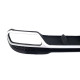 Диффузор (заднего бампера) Silver Black / Chrome Pipe (стиль AMG E63) на Mercedes E-Class W212 2013-2016