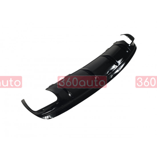 Диффузор (заднего бампера) Full Black / Chrome Pipe (стиль CLA45 AMG) на Mercedes CLA-Class C117 2017-2019