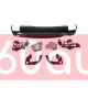 Диффузор (заднего бампера) Full Black / Chrome Pipe (стиль CLA45 AMG) на Mercedes CLA-Class C117 2017-2019