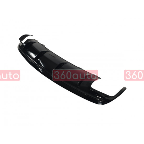 Диффузор (заднего бампера) Full Black / Chrome Pipe (стиль CLA45 AMG) на Mercedes CLA-Class C117 2017-2019