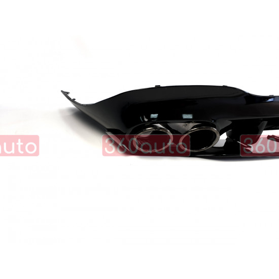 Диффузор (заднего бампера) Full Black (стиль CLA45 AMG) на Mercedes CLA-Class C118 2019-2022