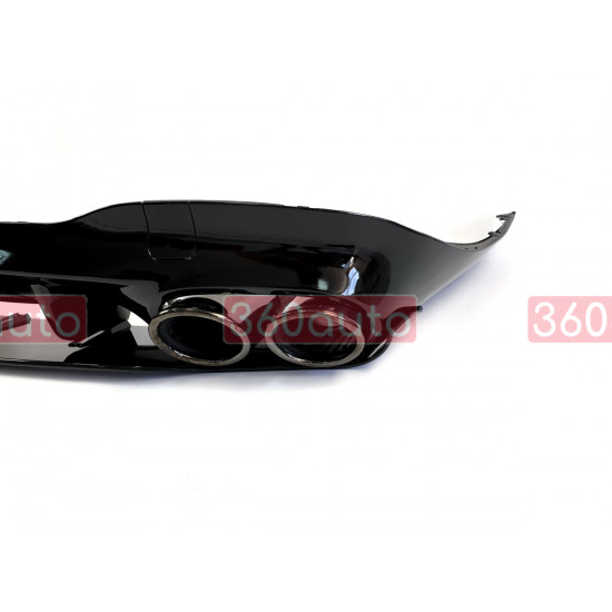 Диффузор (заднего бампера) Full Black (стиль CLA45 AMG) на Mercedes CLA-Class C118 2019-2022