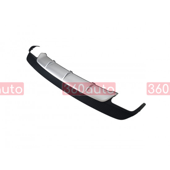 Диффузор (заднего бампера) Silver Black / Chrome Pipe (стиль CLA45 AMG) на Mercedes CLA-Class C117 2013-2017