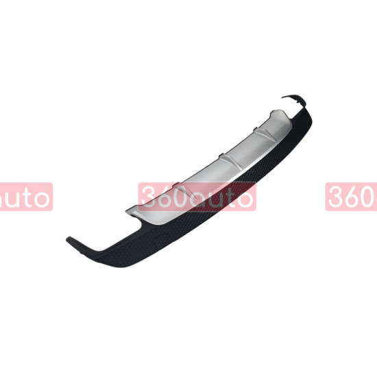 Диффузор (заднего бампера) Silver Black / Chrome Pipe (стиль CLA45 AMG) на Mercedes CLA-Class C117 2013-2017