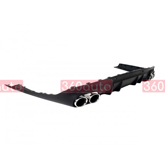 Диффузор (заднего бампера) Full Black / Chrome Pipe (стиль CLS53 AMG) на Mercedes CLS-class C257 2018-2022