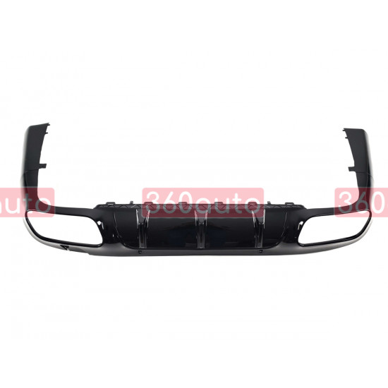 Диффузор (заднего бампера) Full Black / Chrome Pipe (стиль CLS63 AMG) на Mercedes CLS-class C257 2018-2022