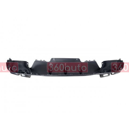 Диффузор (заднего бампера) Full Black / Black Pipe (стиль E63) Normal на Mercedes E-Class W213 2016-2020