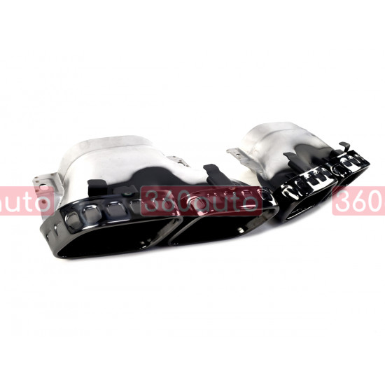 Диффузор (заднего бампера) Full Black (стиль E63) Sedan AMG на Mercedes E-Class W213 2020-2023