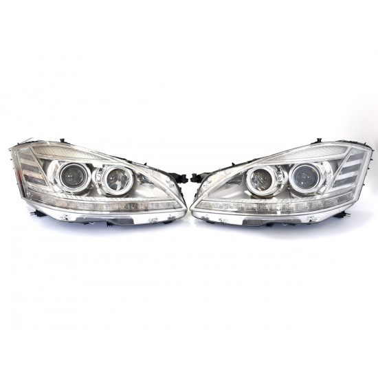 Передние фары (Bi-Xenon LCI) замена к рестайлингу на Mercedes S-Class W221 2005-2009